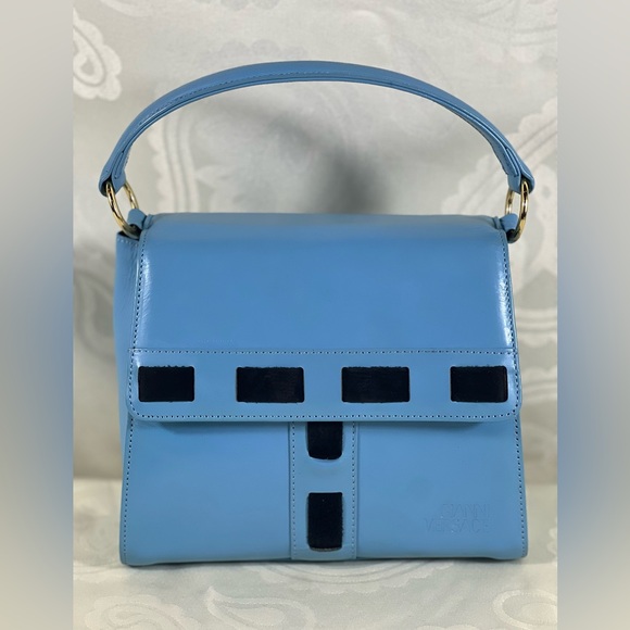 Versace Handbags - Collector’s Edition – Gianni Versace Powder Blue Top Handle Bag w/COA
